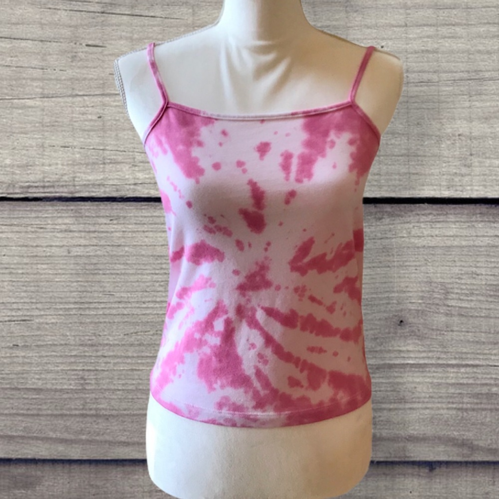 NEW Pink Tie Dye Cropped Tank